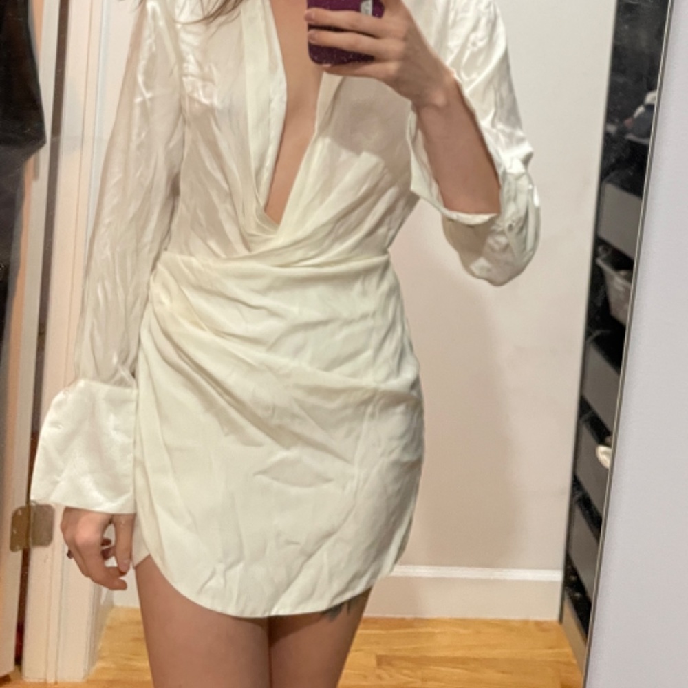 Gauge81 White Silk Dress